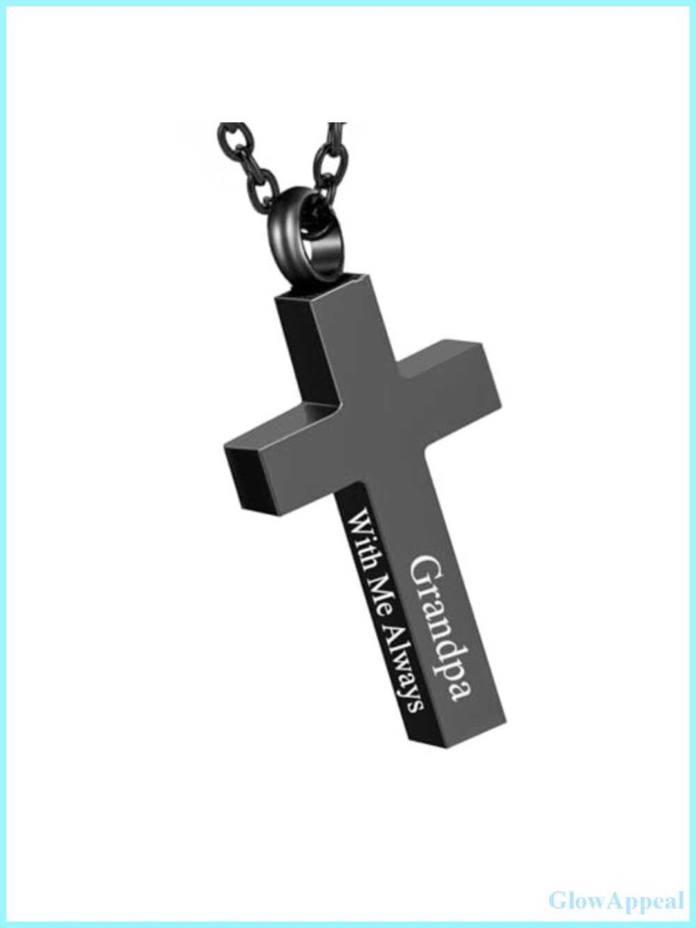 Stainless Steel Cross Urn Necklace Pendant for Ashes with Funnel Kit